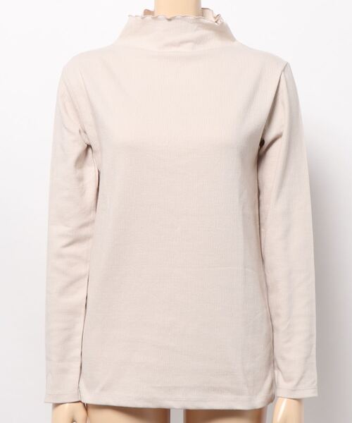 Green　Parks（グリーンパークス）の「ジャガードハイネックカットインナー＊（タンクトップ・レディース・ライトグレー/ブラック/オフホワイト/ライトベージュ・FREE）」の8枚目の写真