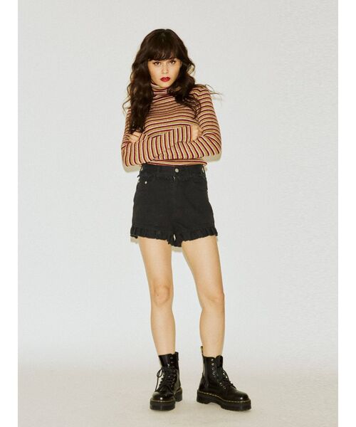 jouetie（ジュエティ）の「ベーシックボーダータートル（ニット/セーター・レディース・グリーン/パープル・MEDIUM）」の11枚目の写真