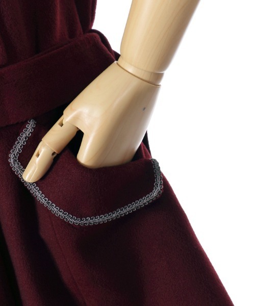 axes femme(アクシーズファム)の「ミリタリー風連釦コート(ダッフルコート・レディース・ネイビー/ワイン/チャコール・MEDIUM)」の19枚目の写真