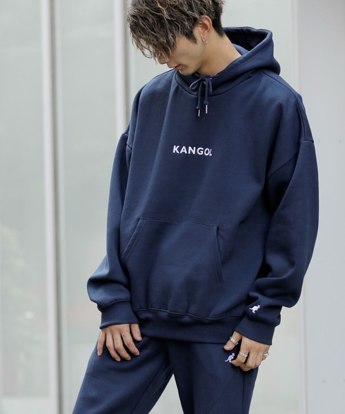 KANGOL(カンゴール)の「【 KANGOL × A.S.M コラボ 】カンゴール ユニセックス 裏起毛 スウェット オーバーサイズ ビッグ パーカー セットアップ対応(パーカー・メンズ・ホワイト/ブラック/ダークグリーン/ダークブラウン/オリーブ/サンドベージュ/杢グレー/グレイッシュベージュ/チャコールグレー/ネイビー/オートミール/カーキ・48/50/52)」の12枚目の写真