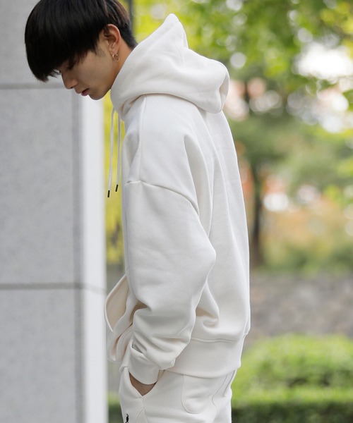 KANGOL(カンゴール)の「【 KANGOL × A.S.M コラボ 】カンゴール ユニセックス 裏起毛 スウェット オーバーサイズ ビッグ パーカー セットアップ対応(パーカー・メンズ・ホワイト/ブラック/ダークグリーン/ダークブラウン/オリーブ/サンドベージュ/杢グレー/グレイッシュベージュ/チャコールグレー/ネイビー/オートミール/カーキ・48/50/52)」の15枚目の写真