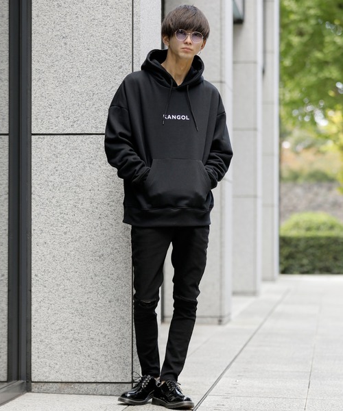 KANGOL(カンゴール)の「【 KANGOL × A.S.M コラボ 】カンゴール ユニセックス 裏起毛 スウェット オーバーサイズ ビッグ パーカー セットアップ対応(パーカー・メンズ・ホワイト/ブラック/ダークグリーン/ダークブラウン/オリーブ/サンドベージュ/杢グレー/グレイッシュベージュ/チャコールグレー/ネイビー/オートミール/カーキ・48/50/52)」の19枚目の写真