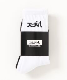 X-girl | 【X-girl /エックスガール】 LOGO 2P MIDDLE SOCKS(ソックス/靴下)