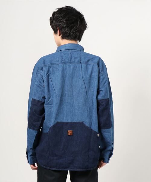 grn（ジーアールエヌ）の「WORKSHIRTJACKET　ﾜｰｸｼｬﾂｼﾞｬｹｯﾄ　ﾂｲﾙ/ﾃﾞﾆﾑ（シャツ/ブラウス・メンズ・ブラック/ベージュ/インディゴブルー・M/L）」の12枚目の写真