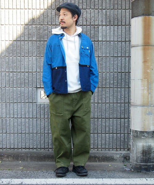 grn（ジーアールエヌ）の「WORKSHIRTJACKET　ﾜｰｸｼｬﾂｼﾞｬｹｯﾄ　ﾂｲﾙ/ﾃﾞﾆﾑ（シャツ/ブラウス・メンズ・ブラック/ベージュ/インディゴブルー・M/L）」の5枚目の写真