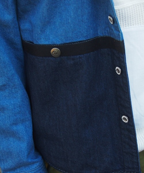 grn（ジーアールエヌ）の「WORKSHIRTJACKET　ﾜｰｸｼｬﾂｼﾞｬｹｯﾄ　ﾂｲﾙ/ﾃﾞﾆﾑ（シャツ/ブラウス・メンズ・ブラック/ベージュ/インディゴブルー・M/L）」の8枚目の写真