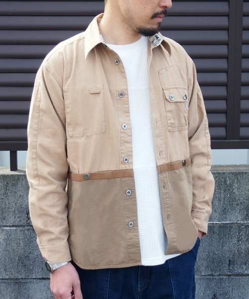 grn（ジーアールエヌ）の「WORKSHIRTJACKET　ﾜｰｸｼｬﾂｼﾞｬｹｯﾄ　ﾂｲﾙ/ﾃﾞﾆﾑ（シャツ/ブラウス・メンズ・ブラック/ベージュ/インディゴブルー・M/L）」の14枚目の写真