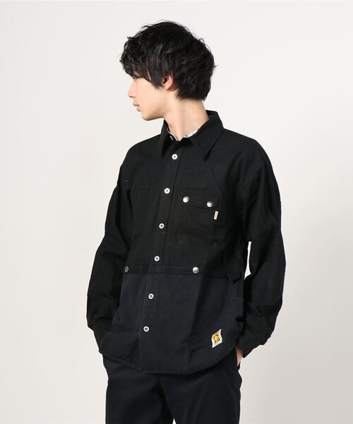grn（ジーアールエヌ）の「WORKSHIRTJACKET　ﾜｰｸｼｬﾂｼﾞｬｹｯﾄ　ﾂｲﾙ/ﾃﾞﾆﾑ（シャツ/ブラウス・メンズ・ブラック/ベージュ/インディゴブルー・M/L）」の16枚目の写真