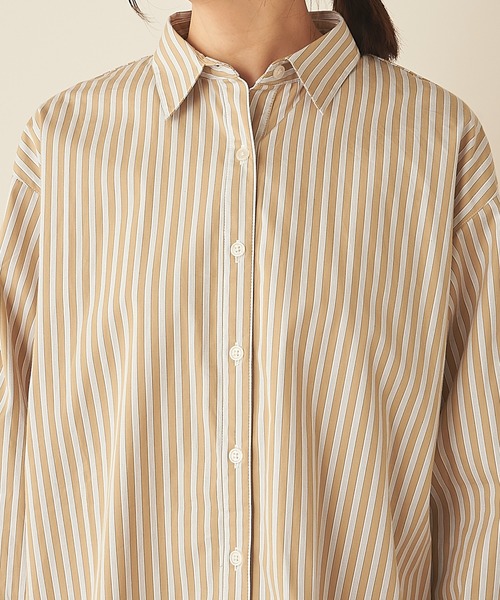 CIAOPANIC TYPY（チャオパニックティピー）の「【OSORO】ブロードストライプシャツ（シャツ/ブラウス・レディース・ベージュ/ピンク/ブルー/グリーン・ONE SIZE）」の17枚目の写真