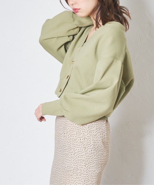 natural couture(ナチュラルクチュール)の「プチプラハトメバー釦おしゃれカーディガン(カーディガン/ボレロ・レディース・ブラック/カーキ/サックスブルー/グリーン/グレイッシュベージュ/ピンクベージュ・FREE)」の16枚目の写真