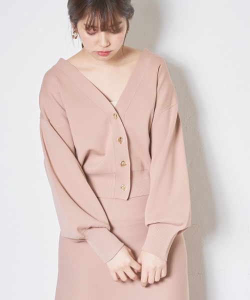 natural couture(ナチュラルクチュール)の「プチプラハトメバー釦おしゃれカーディガン(カーディガン/ボレロ・レディース・ブラック/カーキ/サックスブルー/グリーン/グレイッシュベージュ/ピンクベージュ・FREE)」の22枚目の写真