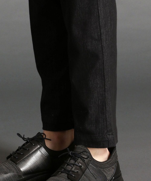 MONSIEUR NICOLE（ムッシュニコル）の「デニムジャージテーパードパンツ（デニムパンツ・メンズ・その他1/ブラック/ライトグレー/ネイビー・LARGE/X-LARGE/SMALL/MEDIUM）」の8枚目の写真