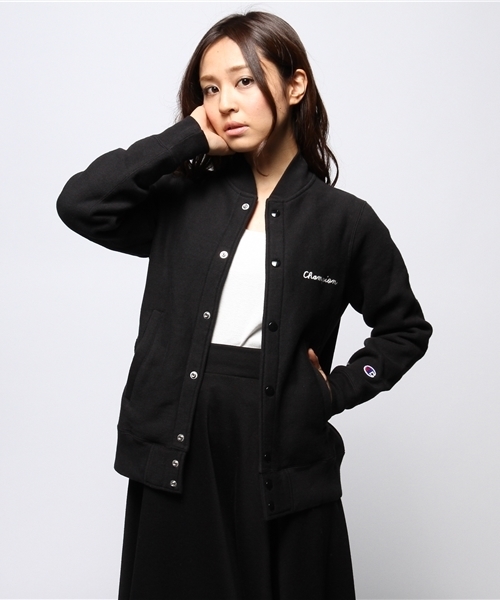 ROSE BUD（ローズバッド）の「(CHAMPION/ROSEBUD)#C8-E025  REVERS WEAVE SNAP SWEAT JK（その他アウター・レディース・ミックスグレー/ネイビー/ブラック・M/S）」の2枚目の写真