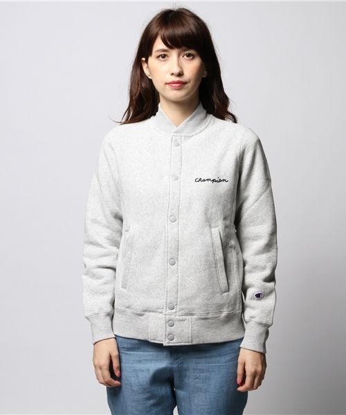 ROSE BUD（ローズバッド）の「(CHAMPION/ROSEBUD)#C8-E025  REVERS WEAVE SNAP SWEAT JK（その他アウター・レディース・ミックスグレー/ネイビー/ブラック・M/S）」の5枚目の写真