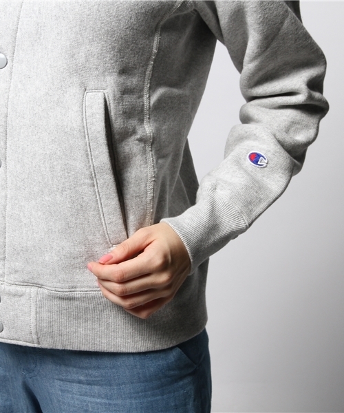 ROSE BUD（ローズバッド）の「(CHAMPION/ROSEBUD)#C8-E025  REVERS WEAVE SNAP SWEAT JK（その他アウター・レディース・ミックスグレー/ネイビー/ブラック・M/S）」の11枚目の写真