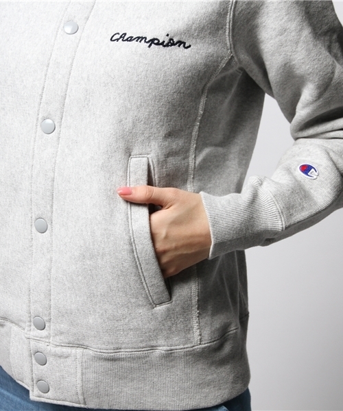 ROSE BUD（ローズバッド）の「(CHAMPION/ROSEBUD)#C8-E025  REVERS WEAVE SNAP SWEAT JK（その他アウター・レディース・ミックスグレー/ネイビー/ブラック・M/S）」の10枚目の写真