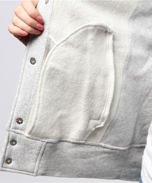ROSE BUD（ローズバッド）の「(CHAMPION/ROSEBUD)#C8-E025  REVERS WEAVE SNAP SWEAT JK（その他アウター・レディース・ミックスグレー/ネイビー/ブラック・M/S）」の14枚目の写真