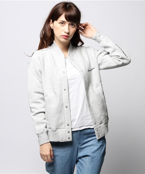 ROSE BUD（ローズバッド）の「(CHAMPION/ROSEBUD)#C8-E025  REVERS WEAVE SNAP SWEAT JK（その他アウター・レディース・ミックスグレー/ネイビー/ブラック・M/S）」の3枚目の写真