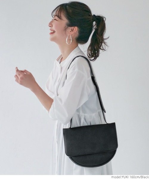 coca（coca）（コカ）の「ハーフショルダーバッグ（ショルダーバッグ・レディース・ブラック/ベージュ・ONE SIZE）」の14枚目の写真