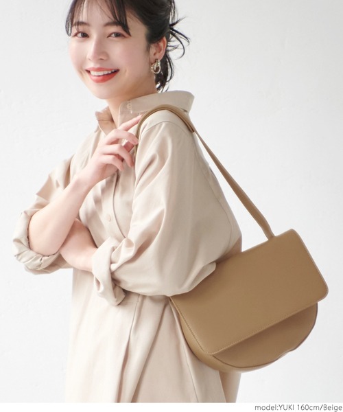 coca（coca）（コカ）の「ハーフショルダーバッグ（ショルダーバッグ・レディース・ブラック/ベージュ・ONE SIZE）」の4枚目の写真