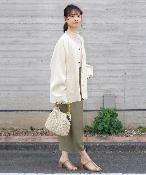 Crisp（クリスプ）の「バンブーハンドルショルダーバッグ（ショルダーバッグ・レディース・アイボリー・FREE）」の13枚目の写真