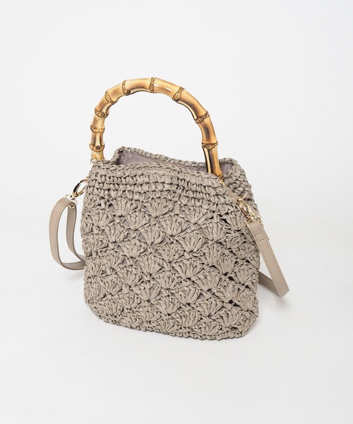 Crisp（クリスプ）の「バンブーハンドルショルダーバッグ（ショルダーバッグ・レディース・アイボリー・FREE）」の17枚目の写真