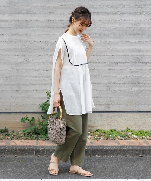 Crisp（クリスプ）の「バンブーハンドルショルダーバッグ（ショルダーバッグ・レディース・アイボリー・FREE）」の5枚目の写真