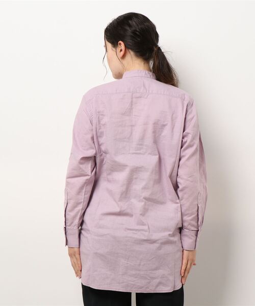 Lee(リー)の「Lee/リー バンドカラーシャツ(シャツ/ブラウス・レディース・パープル/オフホワイト/インディゴブルー/ライトインディゴブルー・SMALL/MEDIUM)」の17枚目の写真