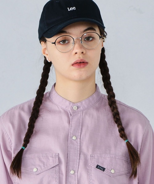 Lee(リー)の「Lee/リー バンドカラーシャツ(シャツ/ブラウス・レディース・パープル/オフホワイト/インディゴブルー/ライトインディゴブルー・SMALL/MEDIUM)」の10枚目の写真