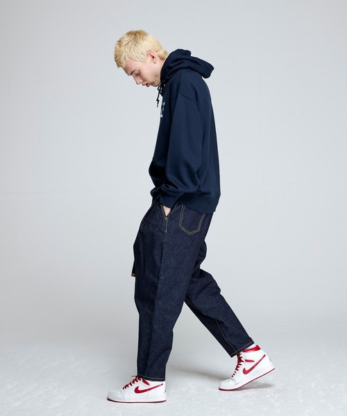 NOISE MAKER(ノイズメーカー)の「2タックワイドテーパードデニム【インディゴブルー】(デニムパンツ・メンズ・インディゴブルー・LARGE/MEDIUM/SMALL)」の6枚目の写真