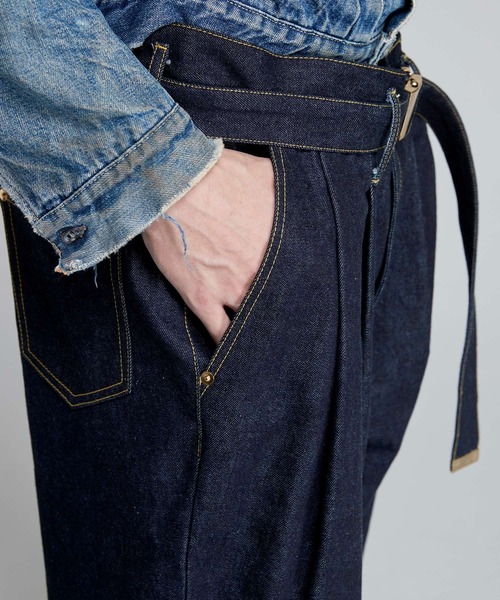 NOISE MAKER(ノイズメーカー)の「2タックワイドテーパードデニム【インディゴブルー】(デニムパンツ・メンズ・インディゴブルー・LARGE/MEDIUM/SMALL)」の9枚目の写真