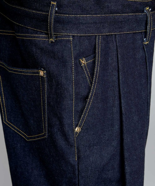 NOISE MAKER(ノイズメーカー)の「2タックワイドテーパードデニム【インディゴブルー】(デニムパンツ・メンズ・インディゴブルー・LARGE/MEDIUM/SMALL)」の7枚目の写真