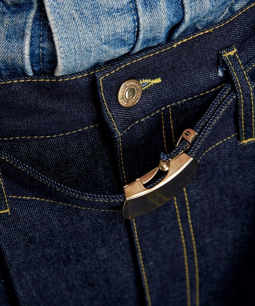 NOISE MAKER(ノイズメーカー)の「2タックワイドテーパードデニム【インディゴブルー】(デニムパンツ・メンズ・インディゴブルー・LARGE/MEDIUM/SMALL)」の3枚目の写真