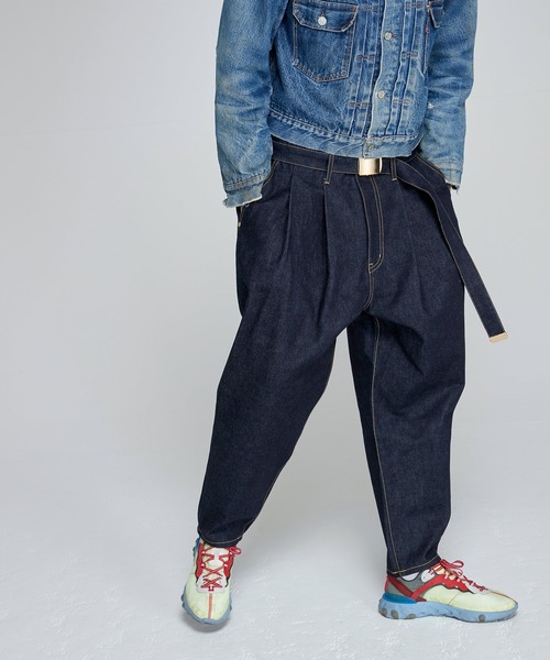 NOISE MAKER(ノイズメーカー)の「2タックワイドテーパードデニム【インディゴブルー】(デニムパンツ・メンズ・インディゴブルー・LARGE/MEDIUM/SMALL)」の15枚目の写真