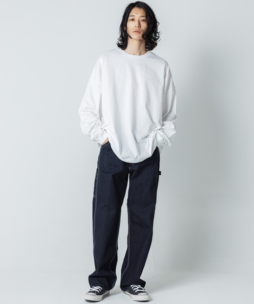 United Athle(ユナイテッドアスレ)の「【UNITED ATHLE】ユナイテッドアスレ ビッグシルエットロングスリーブT 5509(Tシャツ/カットソー・メンズ・ホワイト/ブラック/ライトパープル/サンドベージュ/ライトブルー/ライトブルーグレー・XL/M/L)」の7枚目の写真
