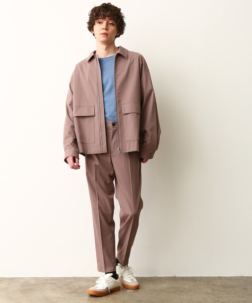 JUNRED（ジュンレッド）の「【セットアップ対応】NEWテクスチャーTRスリム（スラックス・メンズ・ベージュ/ブラウン/サックスブルー・LL/S/M/L）」の6枚目の写真