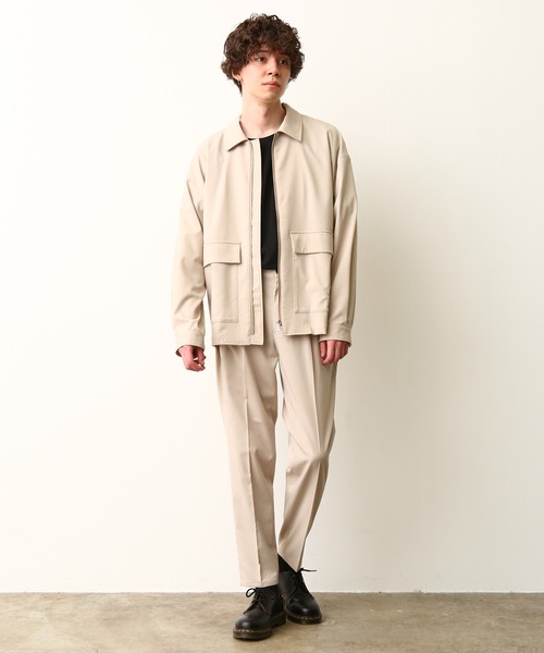 JUNRED（ジュンレッド）の「【セットアップ対応】NEWテクスチャーTRスリム（スラックス・メンズ・ベージュ/ブラウン/サックスブルー・LL/S/M/L）」の14枚目の写真