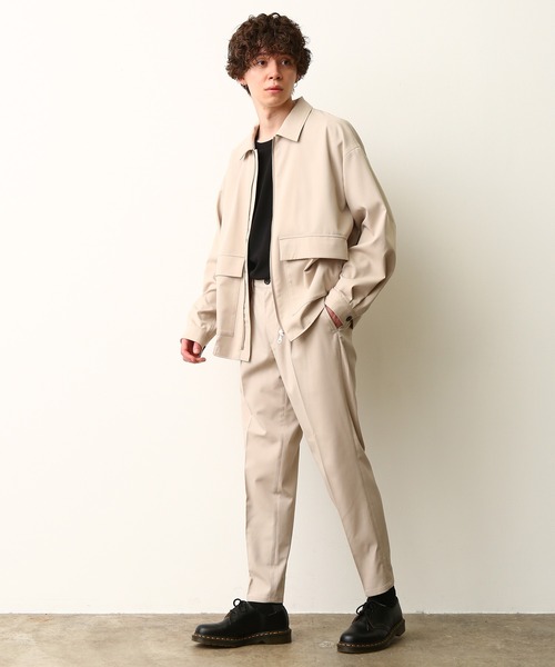 JUNRED（ジュンレッド）の「【セットアップ対応】NEWテクスチャーTRスリム（スラックス・メンズ・ベージュ/ブラウン/サックスブルー・LL/S/M/L）」の15枚目の写真