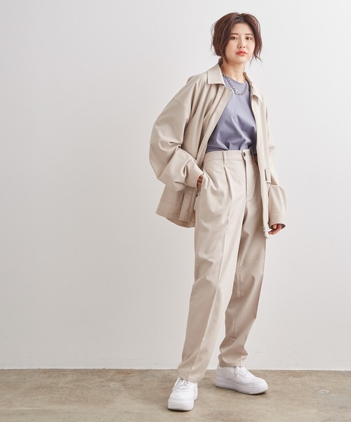 JUNRED（ジュンレッド）の「【セットアップ対応】NEWテクスチャーTRスリム（スラックス・メンズ・ベージュ/ブラウン/サックスブルー・LL/S/M/L）」の17枚目の写真