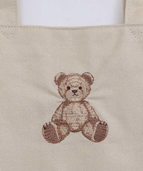 WC（ダブル シー）の「クマ刺繍リボントートバッグ（トートバッグ