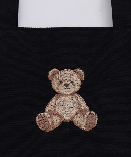 WC（ダブル シー）の「クマ刺繍リボントートバッグ（トートバッグ