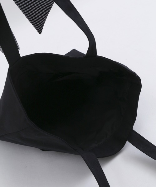WC（ダブル シー）の「クマ刺繍リボントートバッグ（トートバッグ・レディース・ブラック/ベージュ・FREE）」の6枚目の写真