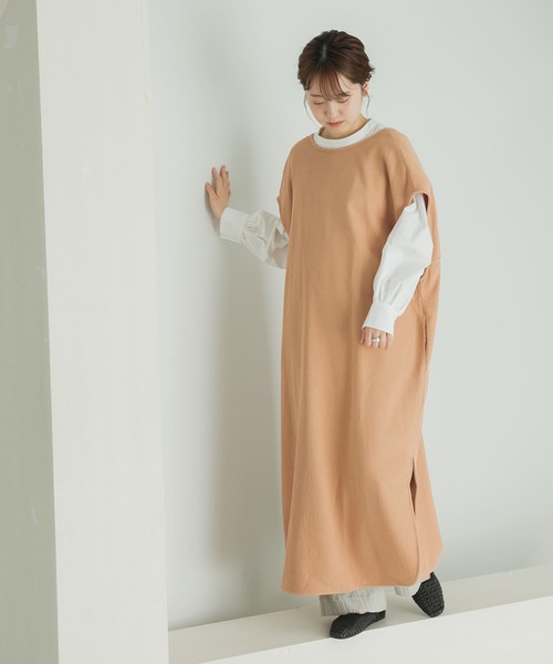 LAATO（ラート）の「FULFFY BIG ONE-PIECE（ワンピース・レディース・オフホワイト/オレンジ・FREE）」の17枚目の写真