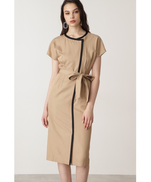 最新 Pinky Dianne ピンキーアンドダイアン のファッション ワンピース ウエストタック配色ワンピース ワンピース