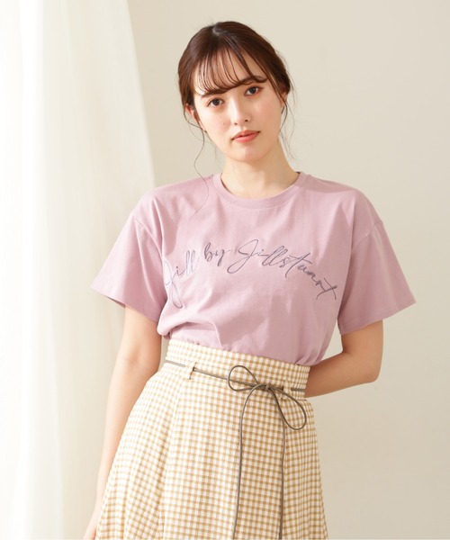 JILL by JILL STUART（ジルバイジルスチュアート）の「◇ビッグロゴＴ WEB限定カラー：モカ（Tシャツ/カットソー・レディース・ホワイト/ブラウン/イエロー/ピンク/ブルー・FREE）」の5枚目の写真