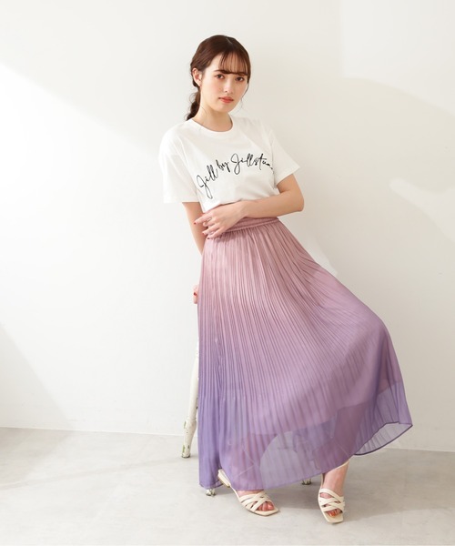 JILL by JILL STUART（ジルバイジルスチュアート）の「◇ビッグロゴＴ WEB限定カラー：モカ（Tシャツ/カットソー・レディース・ホワイト/ブラウン/イエロー/ピンク/ブルー・FREE）」の21枚目の写真