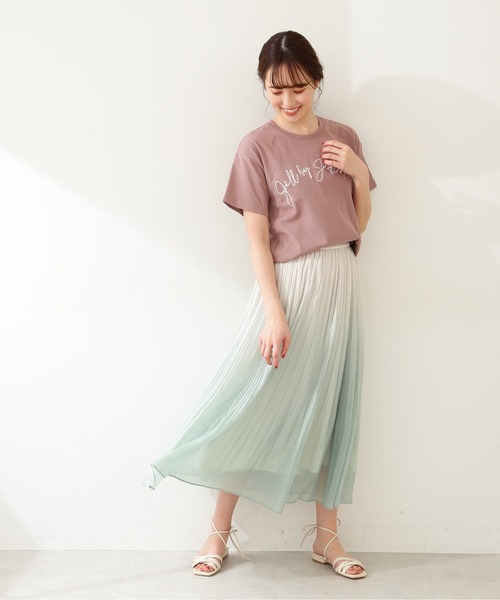 JILL by JILL STUART（ジルバイジルスチュアート）の「◇ビッグロゴＴ WEB限定カラー：モカ（Tシャツ/カットソー・レディース・ホワイト/ブラウン/イエロー/ピンク/ブルー・FREE）」の14枚目の写真