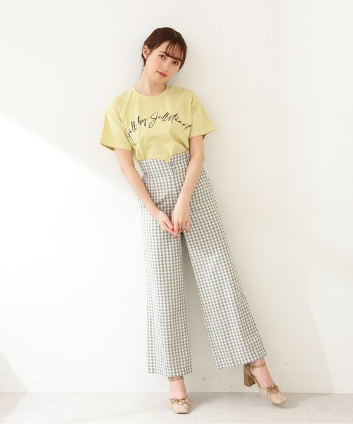 JILL by JILL STUART（ジルバイジルスチュアート）の「◇ビッグロゴＴ WEB限定カラー：モカ（Tシャツ/カットソー・レディース・ホワイト/ブラウン/イエロー/ピンク/ブルー・FREE）」の9枚目の写真