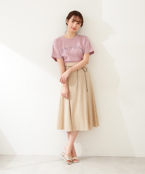 JILL by JILL STUART（ジルバイジルスチュアート）の「◇ビッグロゴＴ WEB限定カラー：モカ（Tシャツ/カットソー・レディース・ホワイト/ブラウン/イエロー/ピンク/ブルー・FREE）」の15枚目の写真