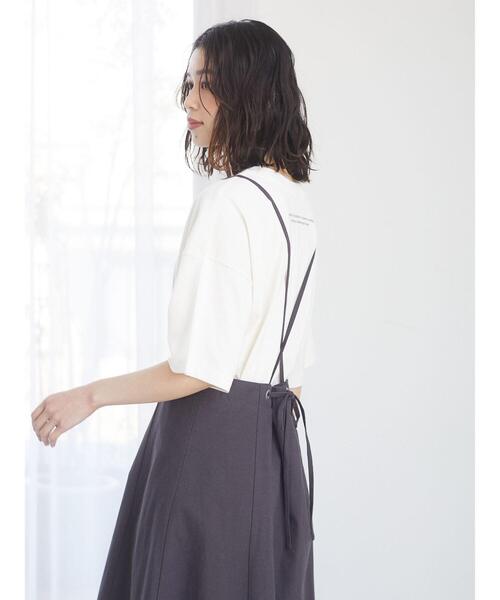 Green　Parks（グリーンパークス）の「ベルギーリネンブレンド　キャミワンピ＊（ワンピース・レディース・チャコールグレー/ベージュ/オレンジ・FREE）」の7枚目の写真